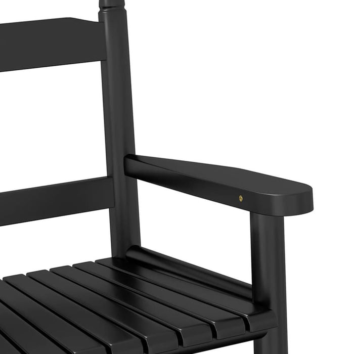 Rocking Chair for Children in Black and Solid Wood Poplar - Little and Giant Explorers vidaXL