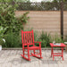 Rocking Chair for Children in Red and Solid Wood Poplar - Little and Giant Explorers vidaXL