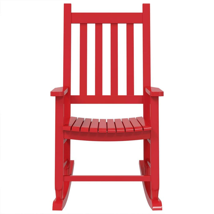 Rocking Chair for Children in Red and Solid Wood Poplar - Little and Giant Explorers vidaXL