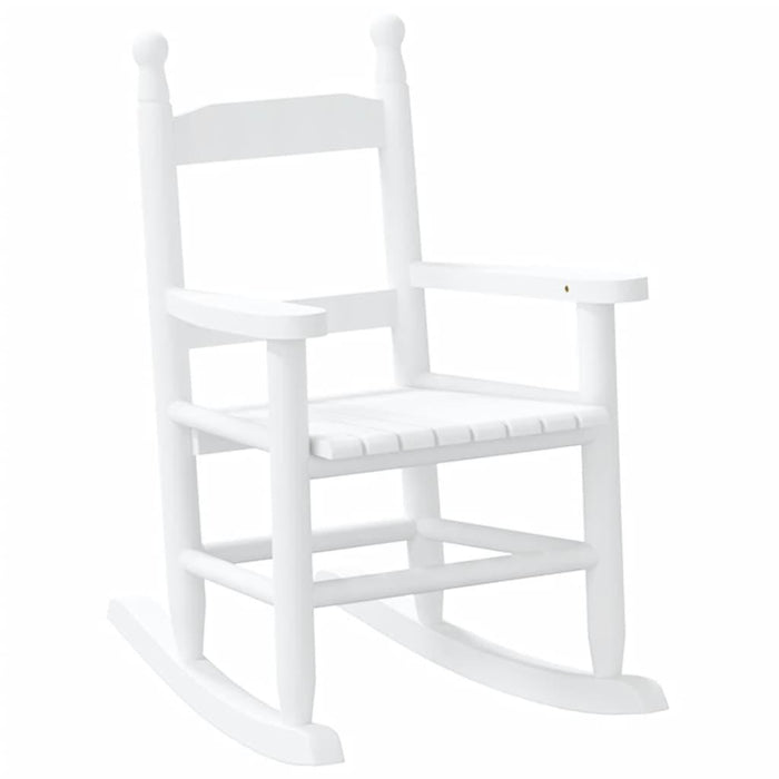 Rocking Chair for Children in White and Solid Wood Poplar - Little and Giant Explorers vidaXL