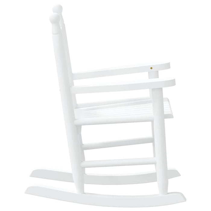 Rocking Chair for Children in White and Solid Wood Poplar - Little and Giant Explorers vidaXL