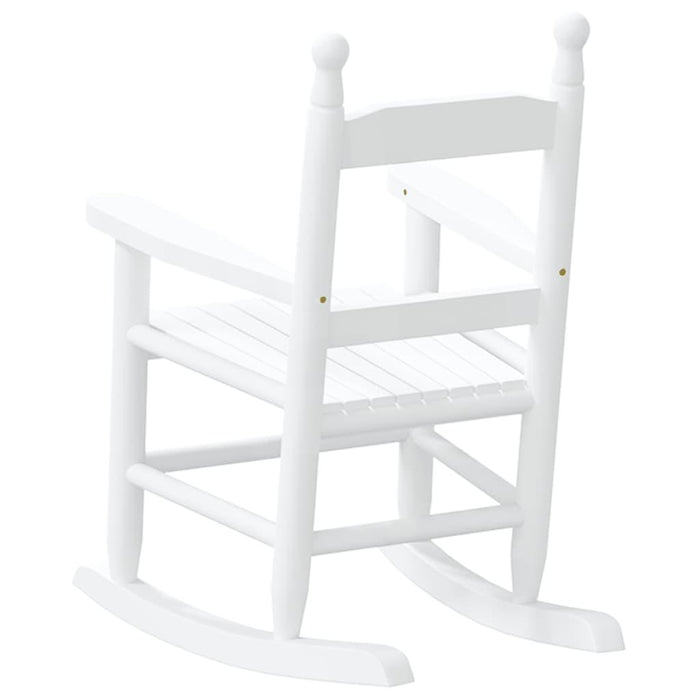 Rocking Chair for Children in White and Solid Wood Poplar - Little and Giant Explorers vidaXL