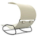 Rocking Double Sun Lounger with Canopy in Cream - Little and Giant Explorers vidaXL