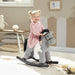 Rocking Horse – Grey Plush Ride-On Toy | Sounds and Bunny Companion AIYAPLAY - Little and Giant Explorers