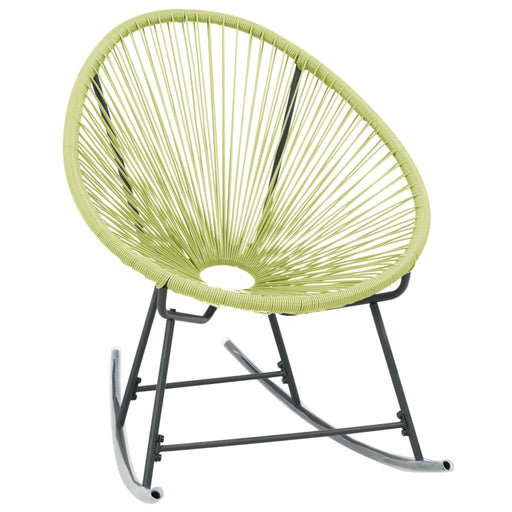 Rocking Outdoor Acapulco Chair in Poly Rattan and Green - Little and Giant Explorers vidaXL