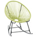 Rocking Outdoor Acapulco Chair in Poly Rattan and Green - Little and Giant Explorers vidaXL