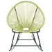 Rocking Outdoor Acapulco Chair in Poly Rattan and Green - Little and Giant Explorers vidaXL