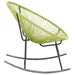 Rocking Outdoor Acapulco Chair in Poly Rattan and Green - Little and Giant Explorers vidaXL