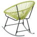 Rocking Outdoor Acapulco Chair in Poly Rattan and Green - Little and Giant Explorers vidaXL