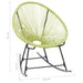 Rocking Outdoor Acapulco Chair in Poly Rattan and Green - Little and Giant Explorers vidaXL