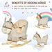 Rocking Ride-On Donkey Seat with Realistic Sounds and Seat Belt - Little and Giant Explorers HOMCOM