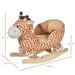 Rocking Ride-On Giraffe with Seat Belt and 32 Nursery Rhymes - Little and Giant Explorers HOMCOM