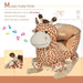 Rocking Ride-On Giraffe with Seat Belt and 32 Nursery Rhymes - Little and Giant Explorers HOMCOM