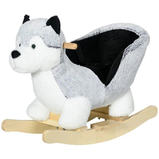 Rocking Ride-On Husky with Authentic Sounds and Seat Belt - Little and Giant Explorers HOMCOM