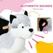 Rocking Ride-On Husky with Authentic Sounds and Seat Belt - Little and Giant Explorers HOMCOM