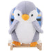 Rocking Ride-On Penguin with Musical Button and Seat Belt - Little and Giant Explorers HOMCOM