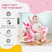 Rocking Ride-On Pink Unicorn with Songs and Seat Belt - Little and Giant Explorers HOMCOM