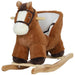 Rocking Ride-On Plush Horse with Sound and Safety Belt - Little and Giant Explorers AIYAPLAY