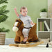 Rocking Ride-On Plush Horse with Sound and Safety Belt - Little and Giant Explorers AIYAPLAY