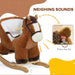 Rocking Ride-On Plush Horse with Sound and Safety Belt - Little and Giant Explorers AIYAPLAY