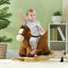 Rocking Ride-On Plush Horse with Sound and Safety Belt - Little and Giant Explorers AIYAPLAY