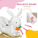 Rocking Ride-On Rabbit with Seat Belt and Realistic Sounds - Little and Giant Explorers HOMCOM