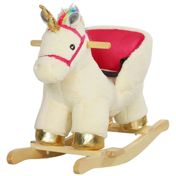 Rocking Ride-On Unicorn Horse with Realistic Sounds and Safety Belt - Little and Giant Explorers AIYAPLAY