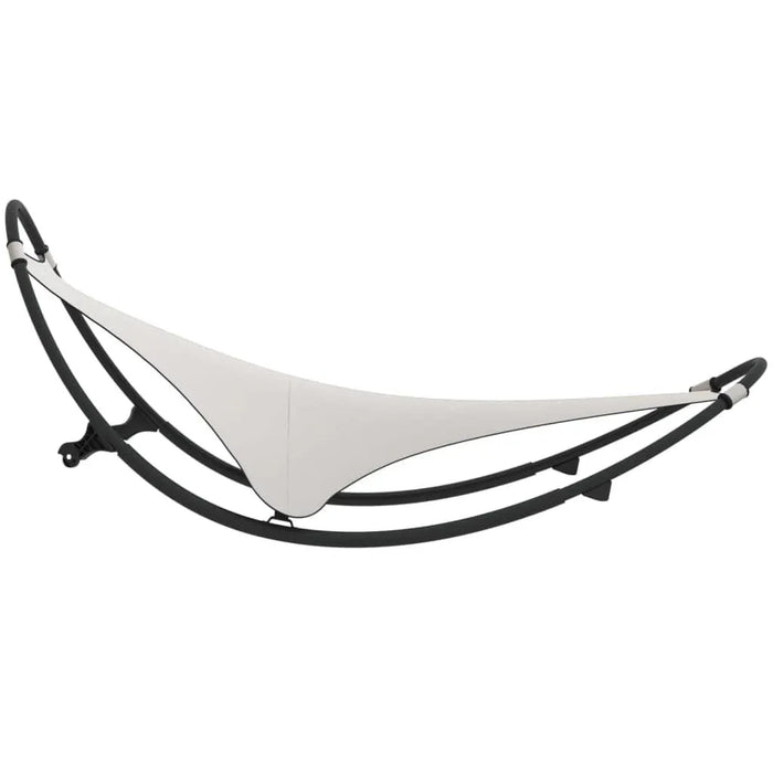 Rocking Sun Lounger with Wheels in Cream - Little and Giant Explorers vidaXL