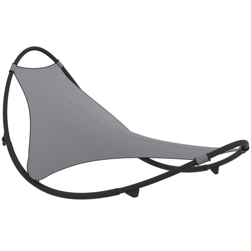 Rocking Sun Lounger with Wheels in Grey - Little and Giant Explorers vidaXL