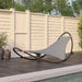 Rocking Sun Lounger with Wheels in Grey - Little and Giant Explorers vidaXL