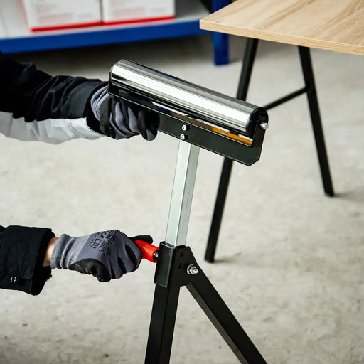 Roller Support Stand | Adjustable Height with Ball Bearing Rollers - Little and Giant Explorers HOMCOM