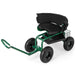 Rolling Garden Cart Scooter – Green | Adjustable Swivel Seat - 180kg Capacity COSTWAY - Little and Giant Explorers Costway