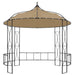 Round Gazebo in Taupe (300 x 290cm) - Little and Giant Explorers vidaXL