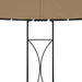 Round Gazebo in Taupe (300 x 290cm) - Little and Giant Explorers vidaXL