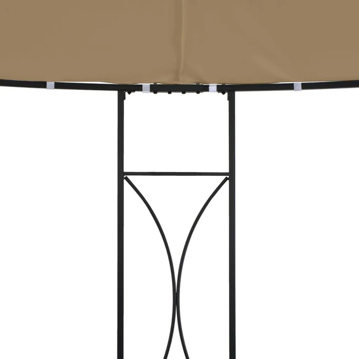 Round Gazebo in Taupe (300 x 290cm) - Little and Giant Explorers vidaXL