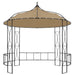 Round Gazebo in Taupe (300 x 290cm) - Little and Giant Explorers vidaXL