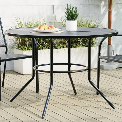 Patio Table Round Anthracite Ø110x72.5 cm Powder-coated Steel - Little and Giant Explorers vidaXL