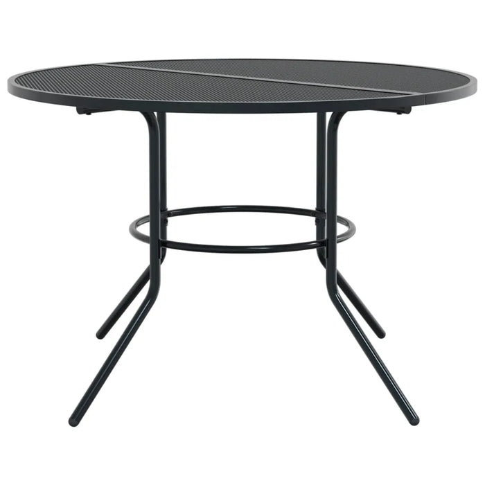 Patio Table Round Anthracite Ø110x72.5 cm Powder-coated Steel - Little and Giant Explorers vidaXL