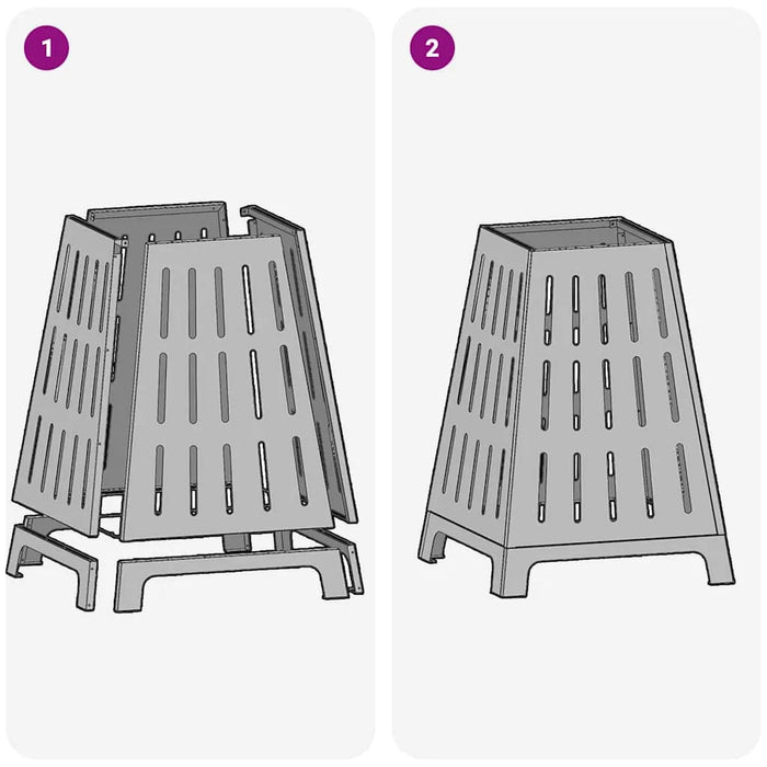Rustic Cylindrical Outdoor Fire Pit – Weathering Steel | 50 x 70 cm Wood-Burning VIDAXL - Little and Giant Explorers vidaXL