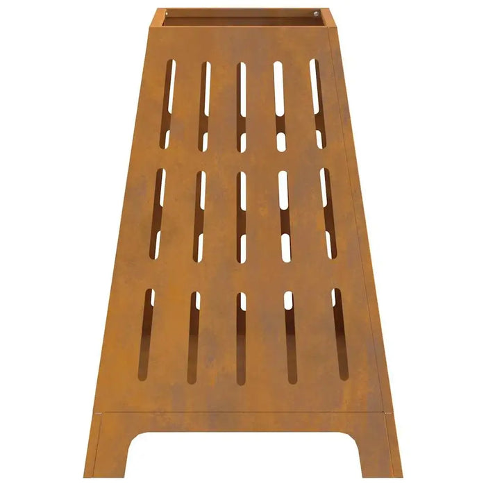 Rustic Cylindrical Outdoor Fire Pit – Weathering Steel | 50 x 70 cm Wood-Burning VIDAXL - Little and Giant Explorers vidaXL