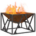 Weathering Steel Square Fire Pit (50 x 50 x 35cm) - Little and Giant Explorers vidaXL