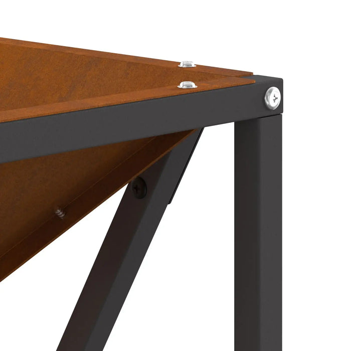 Weathering Steel Square Fire Pit (50 x 50 x 35cm) - Little and Giant Explorers vidaXL