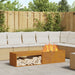 Weathering Steel Fire Pit with Log Storage (160 x 45 x 35cm) - Little and Giant Explorers vidaXL