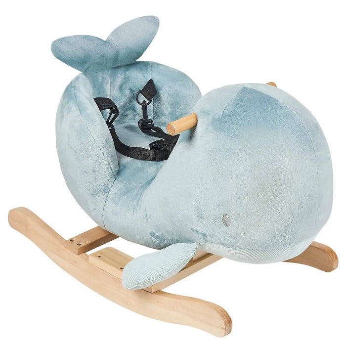 Sally Whale Rocker | Beautiful Design with Safety Harness and Non-Tip Frame - Little and Giant Explorers Nattou
