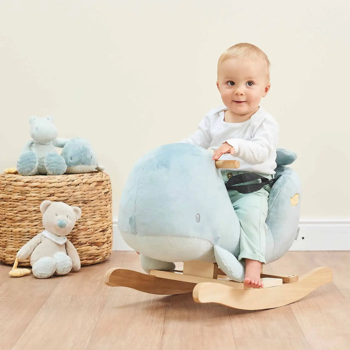 Sally Whale Rocker | Beautiful Design with Safety Harness and Non-Tip Frame - Little and Giant Explorers Nattou