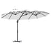 Sand Cantilever Parasol | Tiltable Sunshade Umbrella with Locking System and Crank Handle VIDAXL - Little and Giant Explorers vidaXL
