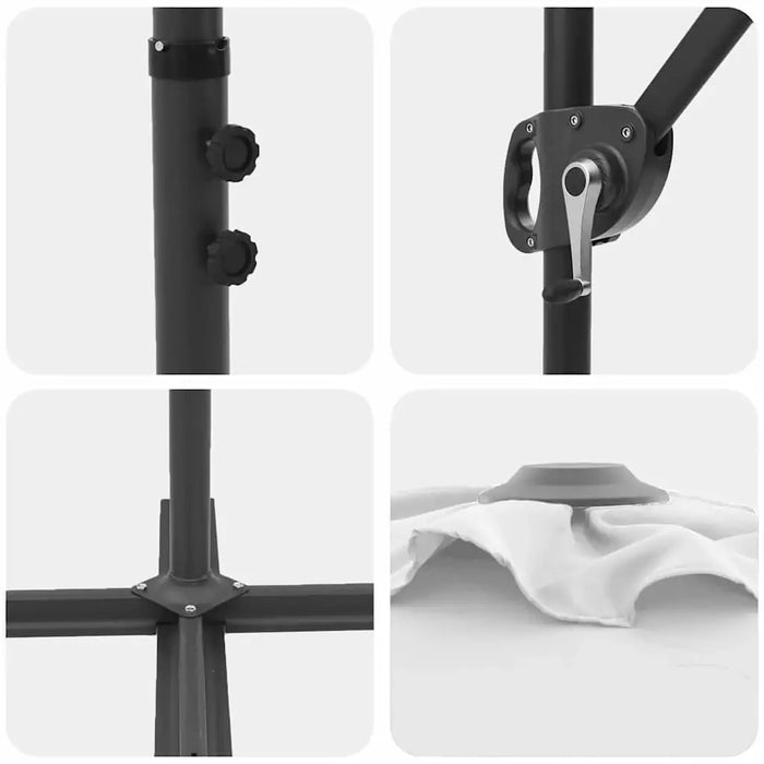 Sand Cantilever Parasol | Tiltable Sunshade Umbrella with Locking System and Crank Handle VIDAXL - Little and Giant Explorers vidaXL