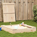 Sandpit with Cover in Solid Wood Pine - Little and Giant Explorers vidaXL