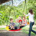 Saucer Swing with LED Lights and Adjustable Ropes 150cm - Little and Giant Explorers Costway