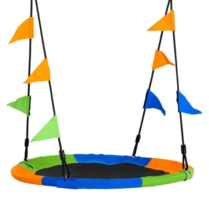 Saucer Tree Kids Swing Seat with Adjustable Rope - Little and Giant Explorers Outsunny